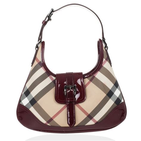 Burberry Mini Check Hobo Bag 